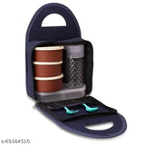 Stainless steel lunch box set - microoven safe, durable tiffin box with bag and 2 spoons for office use, student, women, men, girls