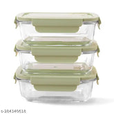 Borosilicate glass microwave-safe food storage container, 600ML rectangular design with airtight lid, oven safe and leak-proof