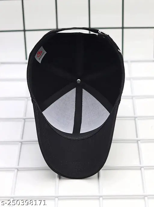 Cotton black baseball cap with adjustable Velcro closure, hand sleeves, and Sahil Khan sunglasses. Lightweight, durable, and ideal for outdoor activities. Perfect fit for most adults, great for both men and women. Protects from harmful UV rays. Made in India