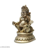 Brass Kuber Ji statue, North-facing home décor for wealth and prosperity (4x2x2 inches, 560 grams)