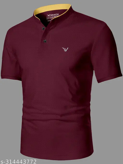 Mens casual polycotton short-sleeve solid color t-shirt, available in M, L, XL, XXL sizes