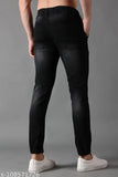 Denim men's regular black jeans, PRJ IN STYLE slim fit with elastic waistband, four pockets. High-quality fabric for everyday wear and comfort. Affordable daily fashion for various occasions. Made in India