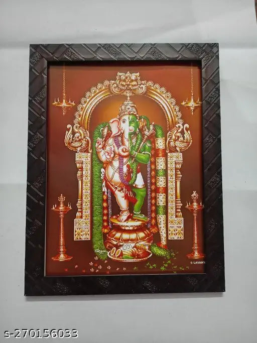 Synthetic resin, Indian-made half Ganesh-half Hanuman art photo frame (9*12 inches)