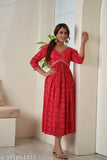 Embroidered rayon Anarkali kurti in various sizes S-50, Indian printed combo three-quarter sleeves