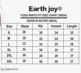 Striped Lycra leggings, Earth Joy sports brand for women's gym wear and yoga, 4-way stretch, 37" length