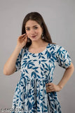 Cotton printed combo Myra ensemble kurtis, short sleeves, vibrant Indian fashion
