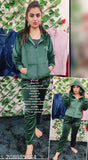 # Soft velvet track suit set, beautiful Indian import, 2 pieces in size S, M, L (long sleeves, imported quality velvet fabric)
