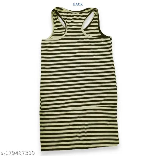 Black and yellow striped backless off-shoulder women's western casual dress made of cotton (N S: 28in x 28in)