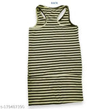 Black and yellow striped backless off-shoulder women's western casual dress made of cotton (N S: 28in x 28in)