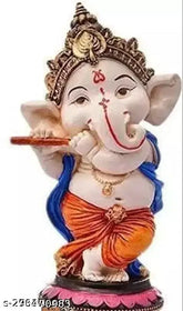 Handcrafted polyresin Ganesha statue for home or office decor, featuring vibrant colors and exquisite details