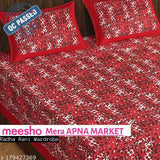 Navy blue 100% cotton flat sheets, Rajasthani ethnic pattern, ideal for summer decor upgrade