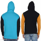 Multicolor pack of 2 Tfurnish full sleeves cotton blend t-shirts, vibrant and long sleeved, various sizes available for men