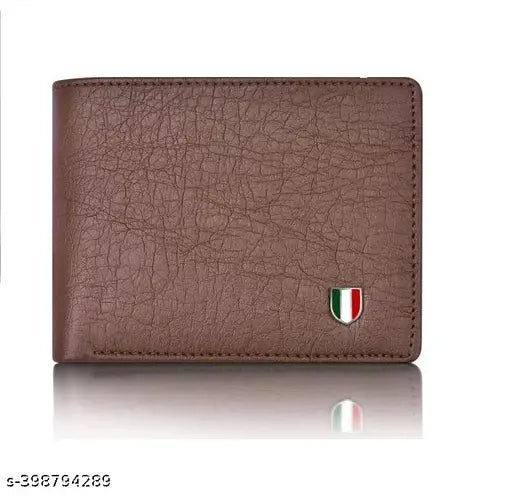 PU leather Italia Tan wallet, solid pattern, 5 compartments, free size (6cm x 5cm), perfect for Valentine or birthday gifting