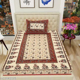 Maroon Hathi, superfine cotton Jaipuri flat sheets for adult use, traditional sanganeri screen printing on display