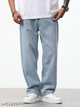 Denim baggy jeans, loose fit, vintage-inspired, casual bottoms. Oversized, wide-leg, distressed. Comfortable, urban fashion, denim trousers. Sizes: 28 (Waist: 28, Hip: 38), 30 (Waist: 30, Hip: 40), 32 (Waist: 32, Hip: 42), 34 (Waist: 34, Hip: 44). Made in India