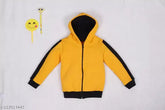 Stylish wool hoodie for kids, fleece fabric in solid color, warm winter wear for ages 2-15, made in India