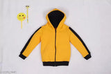 Stylish wool hoodie for kids, fleece fabric in solid color, warm winter wear for ages 2-15, made in India