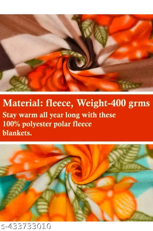 Fleece floral swaddlers, graceful blankets for mild winter, two pack on display