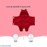 Maroon Unicorn fur AC blanket for kids, soft, lightweight, and warm. Perfect for babies aged 0-6 months with attractive embroidery and Velcro closure for safety and ease of use. Size: Free size (25x25 cm). Made in India