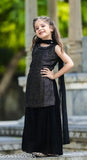 Embellished Georgette Girls' Festive Party Kurta and Palazzos Set - Indian ethnic kids clothing, perfect for special events
