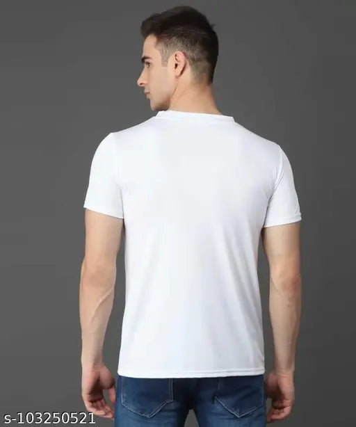 Cotton blend Mahakaal print men's t-shirt, short sleeves, perfect for summer wear. Made in India