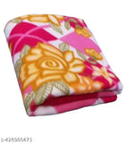 New floral fleece blanket, lightweight Polar Fleece yarn, durable and versatile for winter and summer use, made in India