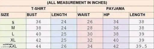 Women's printed polycotton nightsuits set of 2 for size S-XXL, ideal for sleepwear and loungewear