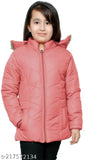 Nylon quilted jacket for kids, lightweight FAR GIRLS JACKET with fluffy inner lining on display