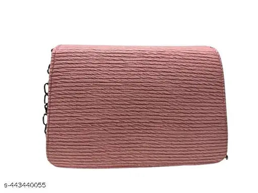 Mozi pink stylish fabric slingbag with 2 compartments, free size, ideal for women & girls