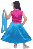 Chiffon & net embroidered Lahenga choli for kids (3-12 years), India-made