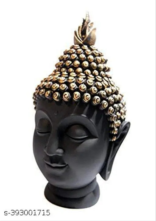 Resin Head Buddha statue pack of 2 (12cm H x 5cm W), Indian decorative showpiece
