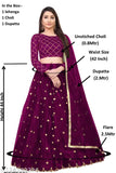 Art Silk and Net Embroidered Nayra Lehenga Choli with Jari Work, Free Size (Waist 42in, Length 44in), 2m Dupatta, India-made