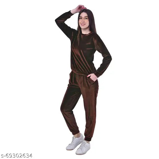 Indian-made Viso the Face solid velvet pyjama set, long sleeves, stylish nightwear for women