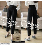 Cotton Lycra, solid-colored, simplicity straight fit women's/girls Tiger Style pants for comfort and style at parties - India