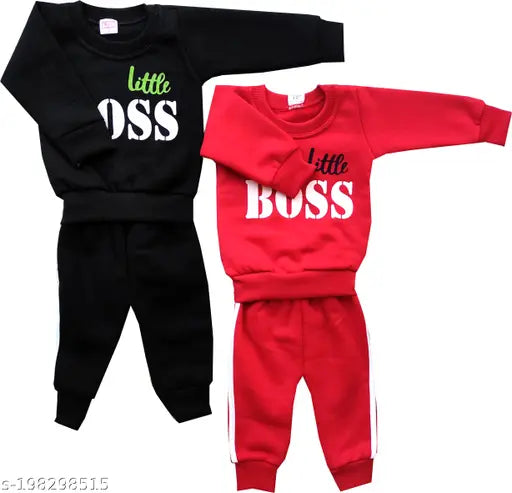 Agile Funky Boys Cotton Blend Top & Bottom Sets, printed top and solid bottom for 0-6M & 6-12M babies, soft and high-quality Indian fabric