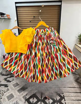 Embroidered Rayon Lehenga Choli for ethnic parties & weddings, trending designer dress for kids aged 3-8 years