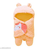 Peach all-season unicorn hooded baby blanket (OYO BABY), ideal for mild winter (06 months). Fleece, lightweight, easy to clean. Perfect gift for newborns and toddlers