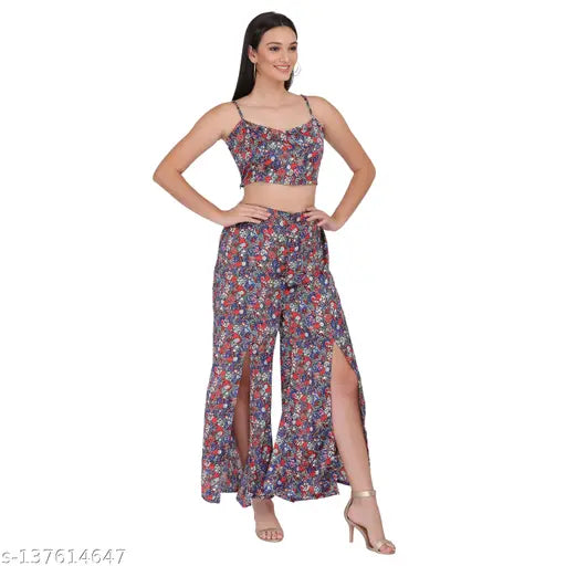 Satin two-piece dress set for women, India-made satin ensemble with shoulder straps and matching sizes S-XXL