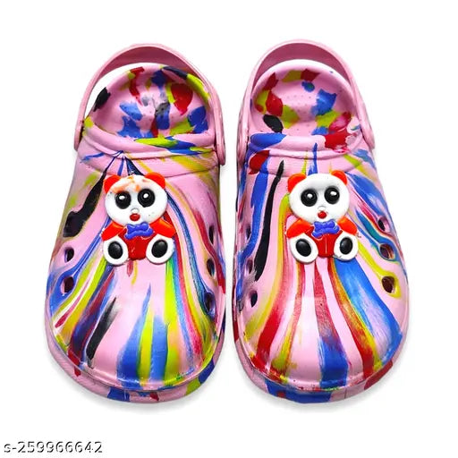 Pink EVA Kids Kung Fu Panda sandals, slip-on style for boys and girls (2.5-5.5 years)
