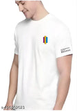 Sleek round neck beyond back print solid colored men's t-shirt, pure cotton - perfect for all seasons, size references included