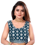 High-Grade silk embroidered lehenga choli, fox Georgette with sequin work and net dupatta for festive, party, or wedding occasions