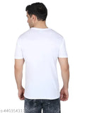 Printed Stylish Round Neck Drifit Polyester T-shirt, short sleeves, size S (36in chest, 26in length). Indian brand offering fashionable gym wear