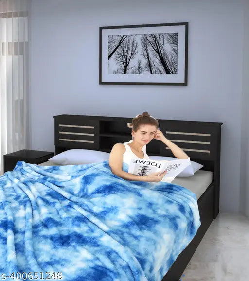 Polyester 3D print net GKM double bed AC blanket, free size (90x86 inches), cooling summer comforter