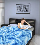 Polyester 3D print net GKM double bed AC blanket, free size (90x86 inches), cooling summer comforter