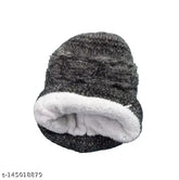 Wool fur cap, unisex size, natural warm accessory for any season