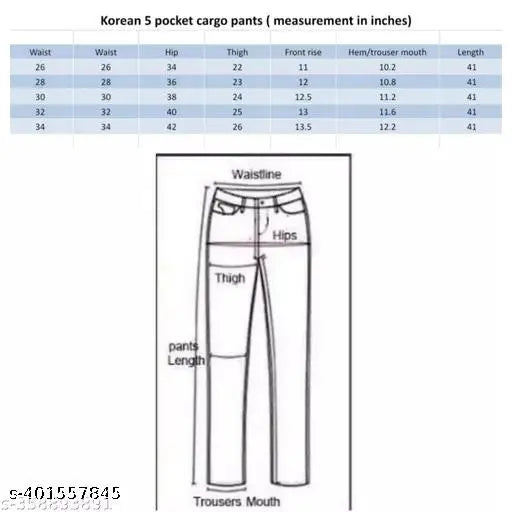 Women's Korean grey cotton blend trouser with 5 pockets - trendy solid grey women's fashion trousers, size 34 (waist 32in, length 41in, hip 40in), India-made