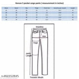 Women's Korean grey cotton blend trouser with 5 pockets - trendy solid grey women's fashion trousers, size 34 (waist 32in, length 41in, hip 40in), India-made