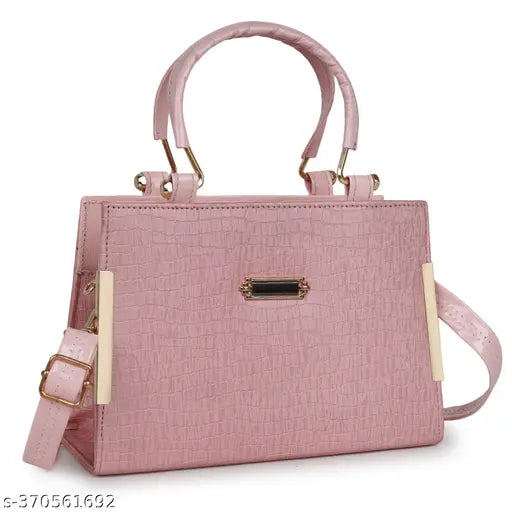 PU women's sling bag, free size, glossy hardware, adjustable strap. Indian-made, stylish handbag for women