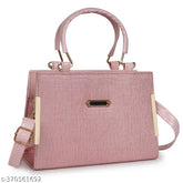 PU women's sling bag, free size, glossy hardware, adjustable strap. Indian-made, stylish handbag for women