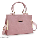 PU women's sling bag, free size, glossy hardware, adjustable strap. Indian-made, stylish handbag for women